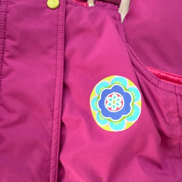Hanna Andersson Girls Outdoor Quilted Snow Bibs Size 150 US 12 Pink Purple - Picture 4 of 8